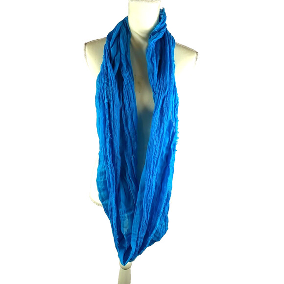 Infinity Scarf Blue 18 X 70 - Picture 2 of 9